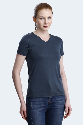 Slazenger Perıcas 5 Li Set Kadın Tişört Ekru - Siyah - Antrasit- Mürdü