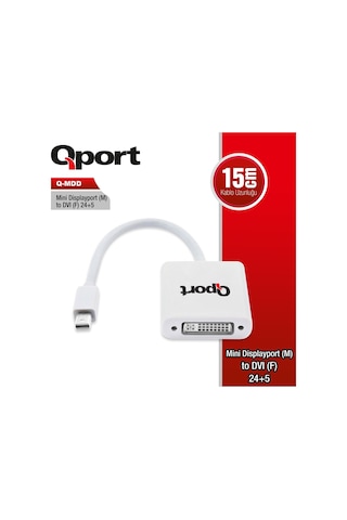 Qport Q-Mdd Mini DisplayportM To DvıF 24+5 Dönüştürücü
