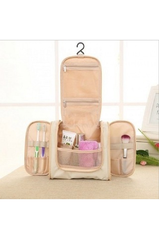 Suofeng Mavi Seyahat Çanta, İki Açılı Tuvalet Çantası, Çekmeceli Makyaj Organizasyon Çantası, Hafif Ve Dayanıklı Taşınabilir Depolama Çantası Koyu Mavi