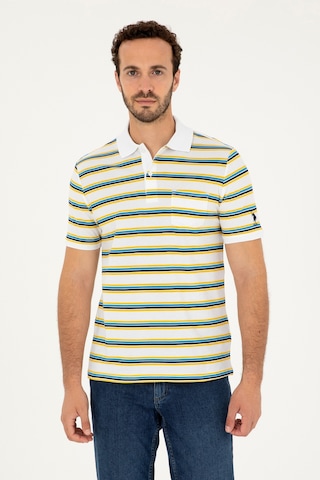 U.S. Polo Assn. Erkek Regular Fit Polo Yaka Beyaz Tişört 50288320-VR013