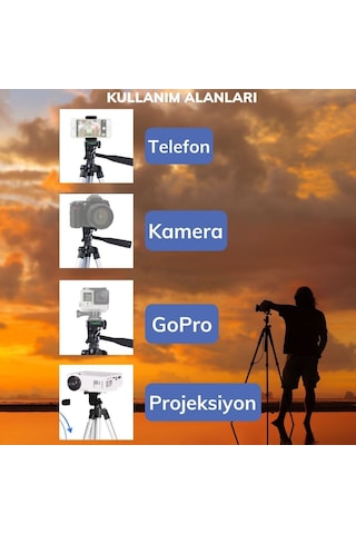 Profesyonel Fotoğraf Makinası Tripodu 4887