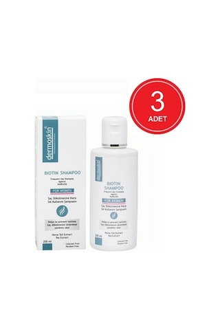 Dermoskin Kadınlar için Saç Dökülmesine Karşı Biotin Şampuan 3 x 200 ML