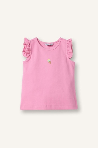 Defacto Bisiklet Yaka Dondurma İşlemeli Pembe Atlet Kız Bebek H8224a526smpn649 Pembe-pn649