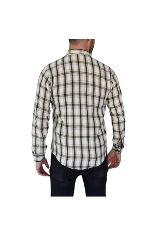 Erkek Kışlık Oduncu Silim Fit Çift Cepli Kapaklı Gömlek Bgl-st02262 Krem