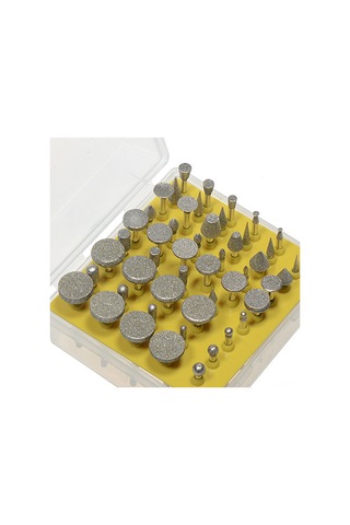 Singree 50 Adet Elmas Kaplı Döner Taşlama Uçları - Metal Kesme Ve Parlatma İçin 3.17mm Şanklı Set