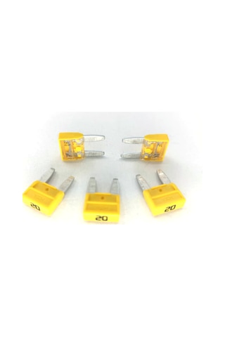 5 Adet 20A Sarı Mini Bıçak Sigorta 20 Amper MTA