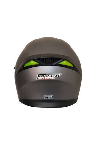 Fr-965 Mat Grey Motosiklet Kaskı Çene Açılır Güneş Vizörlü Motorcu Kask Gri