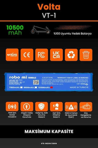 Volta VT-1 /36v 10500mAh Elektrikli Scooter Bataryası
