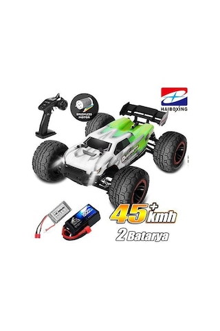 Haıboxıng 1/16 Destroyer Uzaktan Kumandalı Model Araba Rtr 4wd Brushless Truck Yeşil 45 Km/h Sürat - 1500 Mah 7.4v 2s 30c Lipo Batarya