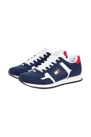 Tommy Hilfiger Erkek Süet Ve File Detaylı Runner Sneaker - Lacivert Dark Night Navy