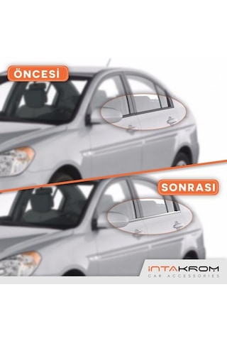intakrom Hyundai Accent Era Krom Cam Çıtası 4 Parça 2005-2011