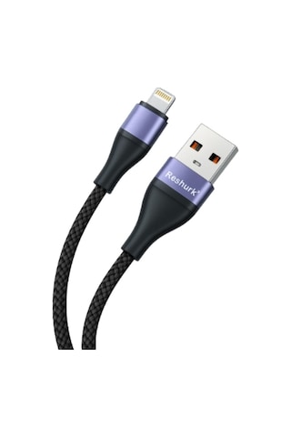 Ferro Reshurk Re-062 Usb-c & Lightning Metal Uclu 1000cm 6a Hasır Data - Şarj Kablosu