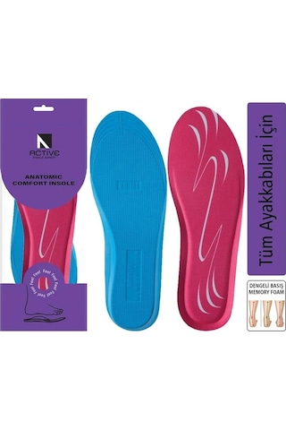 Pullman 186 - MW Blue Gel Memory Foam Darbe Emici Yumuşak Kadın Sneaker Tabanlığı