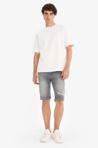 Defacto Slim Fit Dar Kesim Jean Bermuda Şort F4692ax25smnm18 Gri
