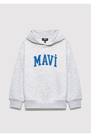 Mavi - Mavi Logo Baskılı Gri Sweatshirt 6s10113-88467 Gri