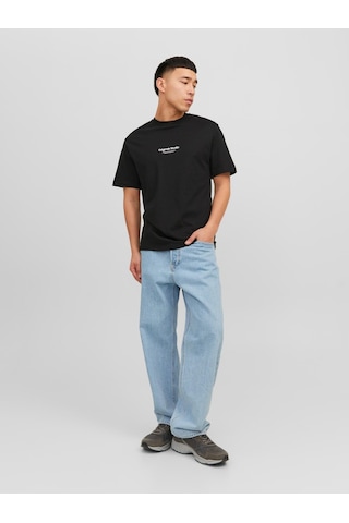 Jack & Jones Jorvesterbro Rahat Kesim Tişört 12240121 Black Siyah