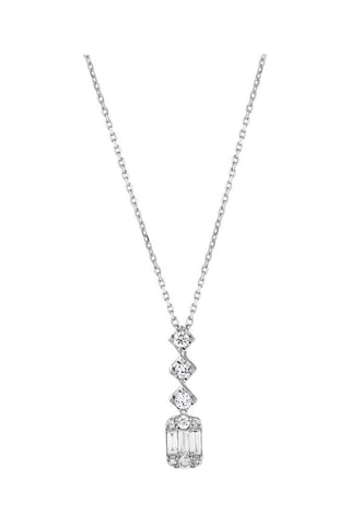 0.35 Karat Baget Pırlanta Kolye 05711415