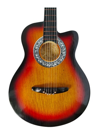 El Yapımı 1/4 Ölçek Minyatür Elektro Gitar Gibson J-45 Akustik Sb