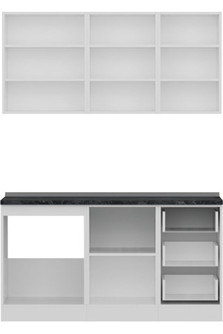 Minar 155 Cm Mutfak Dolabı Beyaz Dore 155-d1