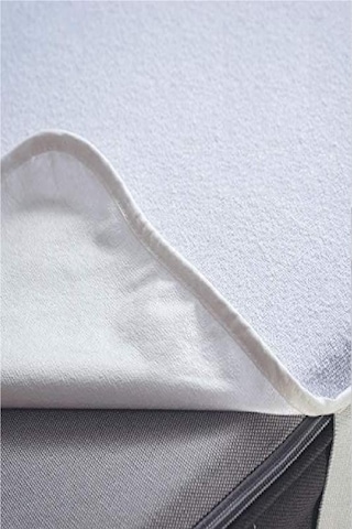 Evony Tek Kişilik Sıvı Geçirmez Alez 90x200 Cm Pamuklu Yatak Koruyucu Alez Beyaz