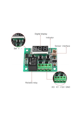 Dc 12v Mini Termostat Sıcaklık Kontrol Devresi -50-110c