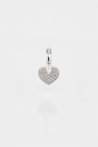 Kadın Kendi Tarzını Oluştur Zirkon Taşlı Kalp Figürlü Helix Model 1 Adet Küpe Çok Renkli