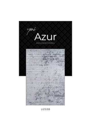 Pierre Cardin Azur Uz03b Gri Pamuk Akrilik Yumuşak Dokulu Modern Kilim Halı