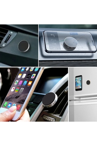 Zmc Bilişim Tüm Modellerle Uyumlu Manyetik Araç İçi Telefon Tutucu Çok Amaçlı Güçlü Mıknatıs Tutucu