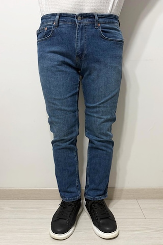 Hacker Denim Dmctekstil Erkek 1022 Yüksek Bel Rahat Kesim Boru Paça Jean Pantolon Lacivert