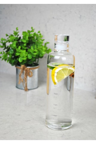 500 Ml Sağlıklı Cam Su Şişesi Motivasyonlu Sızdırmaz Matara Suluk