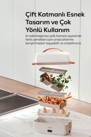 Xenon Smart X1122 300 W Elektrikli Sefer Tası Isıtıcılı Buharlı Yemek Isıtıcı