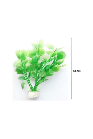 Plastik Süs Yapay Fanus Akvaryum Bitkisi Dekoru 13 Cm - Yeşil