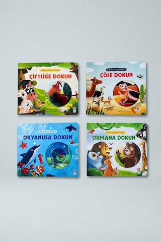 Sincap Kitap Dokun Hisset 4 Kitap Duyusal Gelişim Seti Bebek Hediyelik Seti
