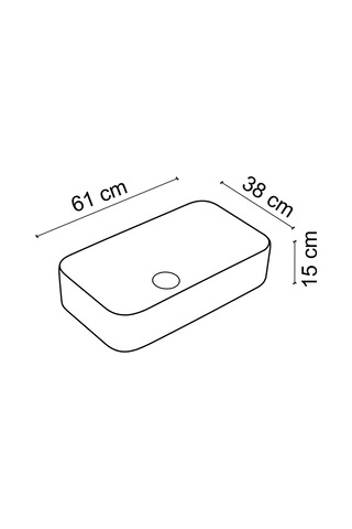 Ey-4730mb Mat Beyaz Tezgah Üstü Lavabo