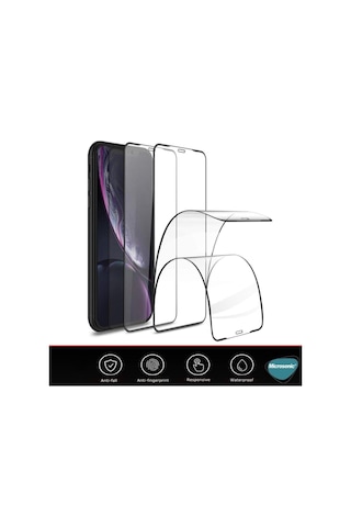 Apple iPhone Uyumlu 12 Pro Max Crystal Seramik Nano Ekran Koruyucu Siyah 2 Adet