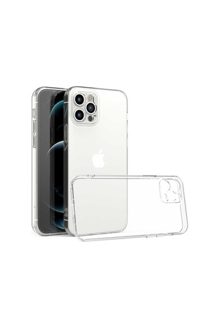 Apple Uyumlu iPhone 12 Pro Kılıf Zore Kamera Korumalı Süper Silikon Kapak Renksiz