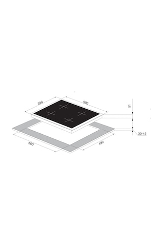 Narte NT-CG20060S Ankastre Ocak Gri
