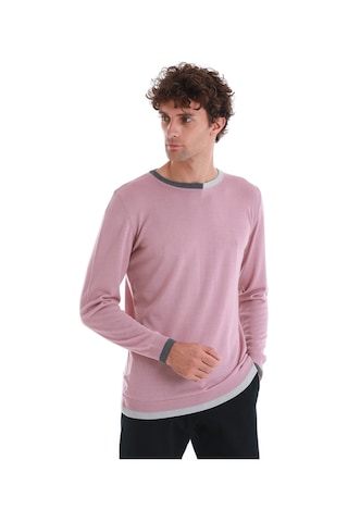 Hatemoğlu Pembe Regular Fit Düz Bisiklet Yaka Yünlü Triko Kazak 34122023a001 014 Pembe