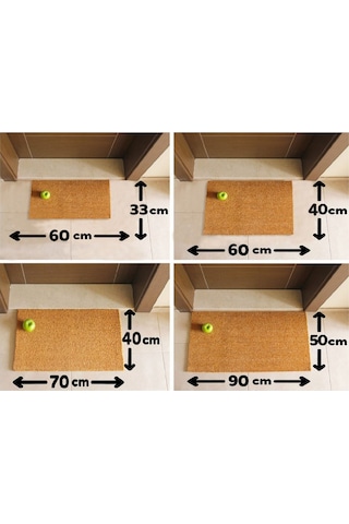 Ağaçlı Doğal Koko Paspas Kıl Kapı Önü Paspası Giriş Paspası Daire Paspası Apartman Ev Dekoru Tek Renk 302