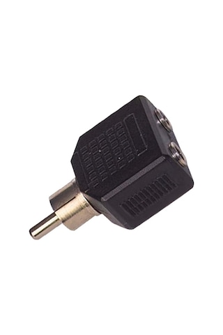 Rca Erkek - 3.5 Mm Stereo 2 Dişi Çevirici Jack
