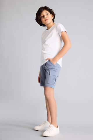 Defacto Regular Fıt Sweatshirt Kumaşı Şort Erkek Çocuk B5868A825HS Gri