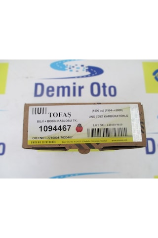7716094-7620467 Buji Bobin Kablo Takımı Karbüratörlü 1,4 Uno 70 S