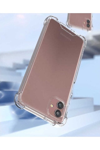 Galaxy A04 Kılıf Zore Nitro Anti Shock Silikon Renksiz