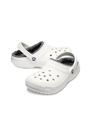 Crocs 203591 Classic Lined Clog Beyaz-Gri Beyaz - Gri