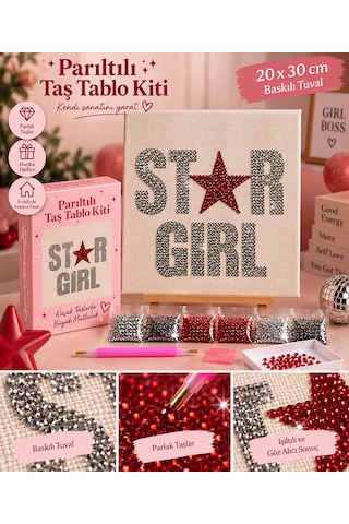 Bedazzling Taşlı Tuval Kiti Küçük Boy Stargirl 1 Adet Bedazzling Taşlı Tuval Kiti Küçük Boy Stargirl 1 Adet