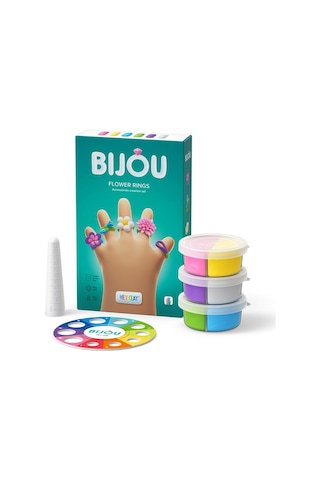 Hey Clay Hava İle Kuruyan Kil 3'lü Kutu - Takılar Çiçek Yüzükleri