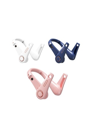 F11 Taşınabilir Usb Şarj Dönen Dijital Ekran Bladess Asma Boyun Fan Pembe