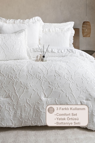 Elart Olesya Yatak Seti Çift Kişilik Krem