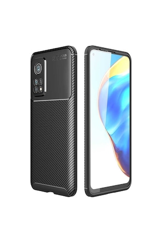 Xiaomi Mi 10T 5G Kılıf Zore Negro Karbon Tasarım Silikon Kılıf