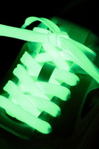 Fosforlu Neon Yeşil 1 Cm Kalınlığında 1 Çift Yassı Spor Ayakkabı Bağcığı Yeşil